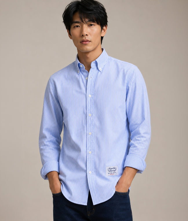 Camicia Rogers Peet Company Blu a righe