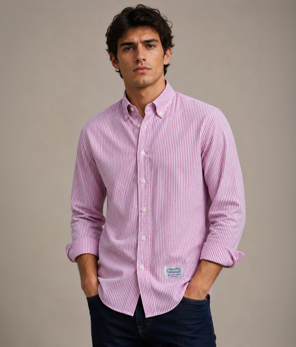 Camicia Rogers Peet Company Bordeaux a righe