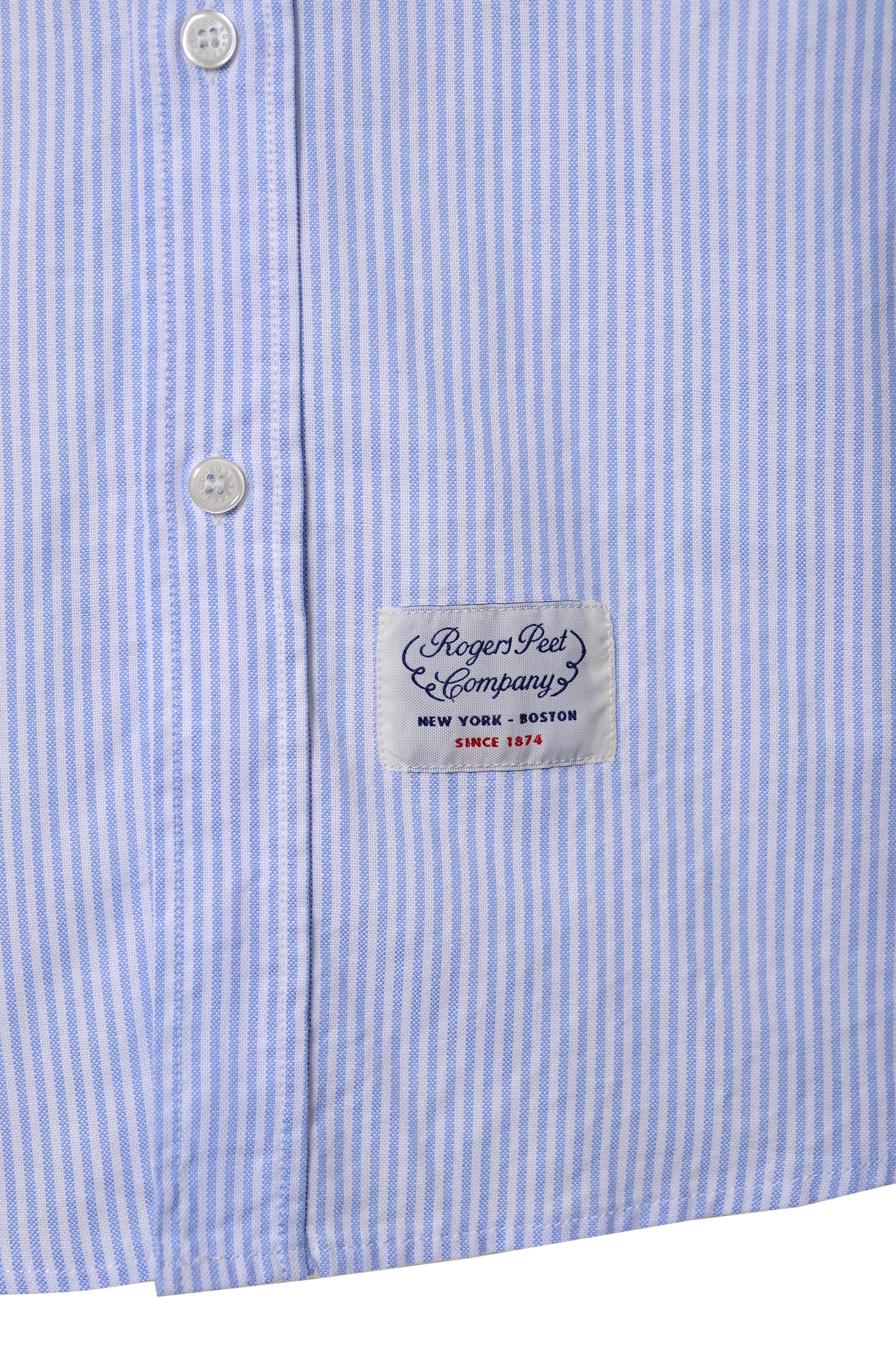 Camicia Rogers Peet Company celeste a righe